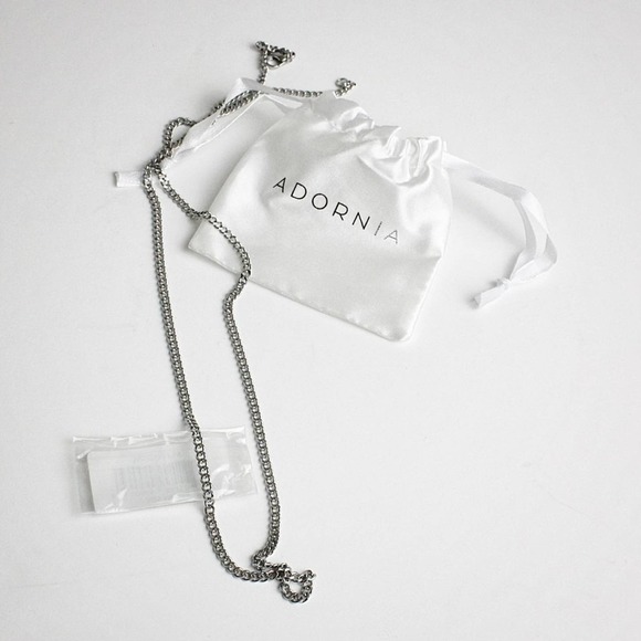 Women's Adornia Silver Stainless Steel 3mm Cuban Link Chain Necklace, 24” Long - Picture 4 of 5